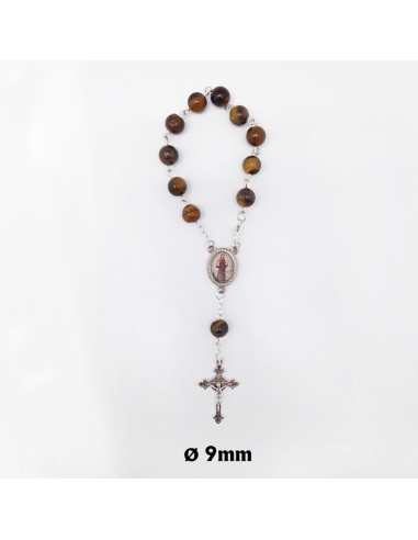 Rosario Nacar 6Mm Cadena Dorada