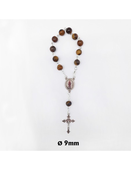 Rosario Nacar 6Mm Cadena Dorada