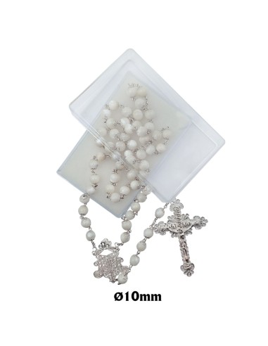 Rosario Nacar 10Mm Liso Con Cruz Y...