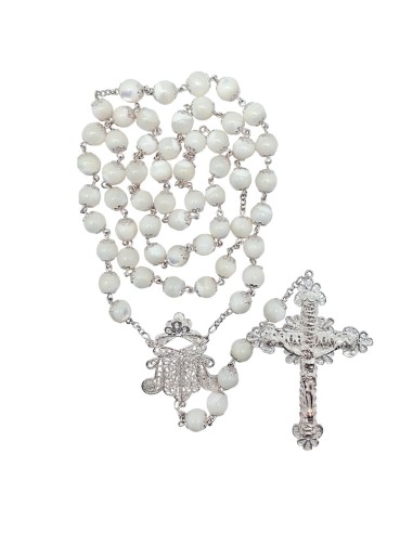 Rosario Nacar 10Mm Liso Con Cruz Y...