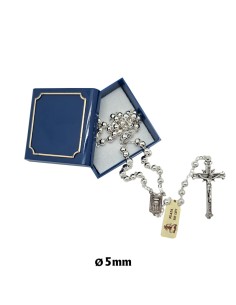 Rosario Plata 5Mm Bola Lisa