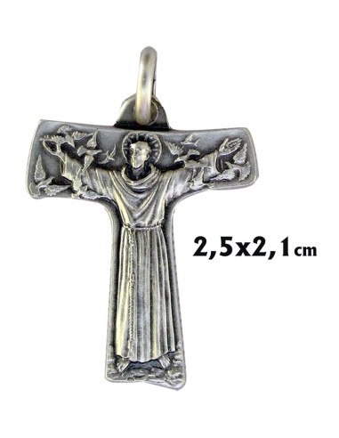 Cruz Plata Calada 27x18mm Con Caja