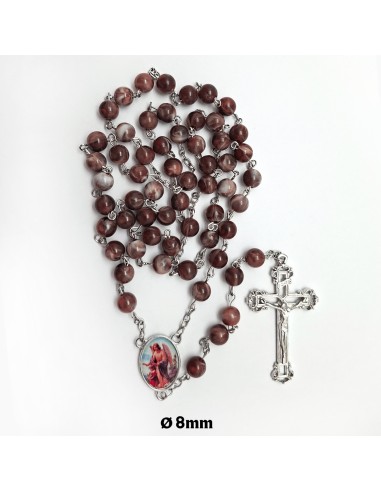 Rosario plastico Liso 8Mm marron tipo...