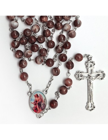 Rosario plastico Liso 8Mm marron tipo...