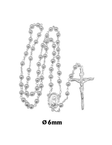 Rosario Anillo Plata Dorado Con Cruz...