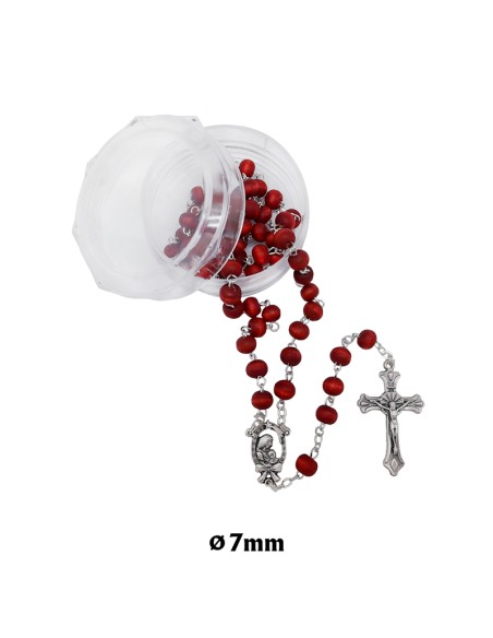 Rosario Petalo Rosa Con Caja Imitacion