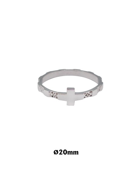 Cruz Altar 105cm Base Triangular Doble Nudo Baño Oro 24k