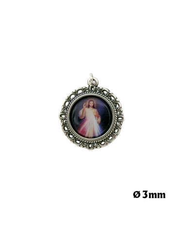 Alfiler Cruz Trinitaria Con Esmalte Rojo Y Azul 2x2cm