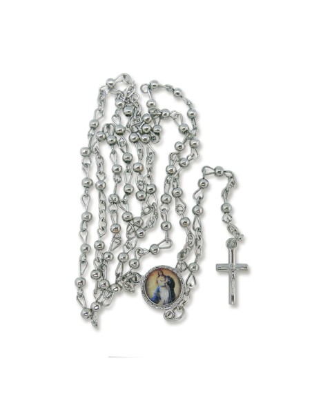 Rosario Metal 3Mm En Caja Corazon Para Personalizar