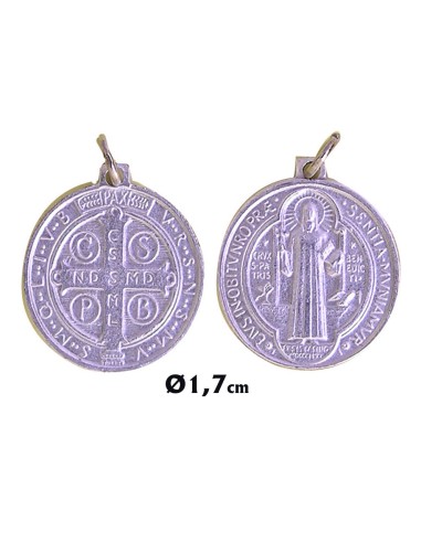 Medalla San Benito 17mm Aluminio