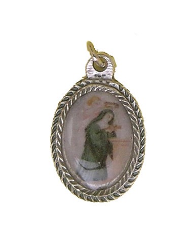 Medalla Metal Trenzada Oval 18x13mm...