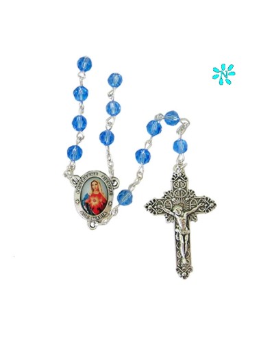 Llavero Metal Virgen Milagrosa Oval Con Esmalte Azul Y Signo Mariano Detras
