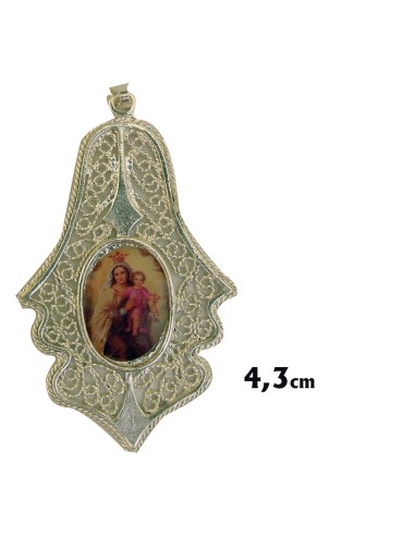 Medalla Colgante Capilla Triptico Dorada Con Foto Para Personalizar