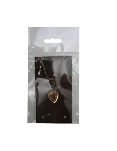 Medalla Metal Oval Doble Escapulario Virgen Carmen Sagrado Corazon 10mm