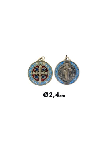 Medalla Metal Virgen Con Nizzzzzo Con Aureola De Estrellas 25mm Con Caja