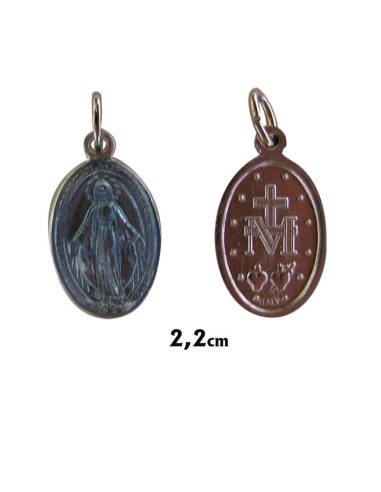 Medalla Aluminio Oval 22mm Milagrosa...