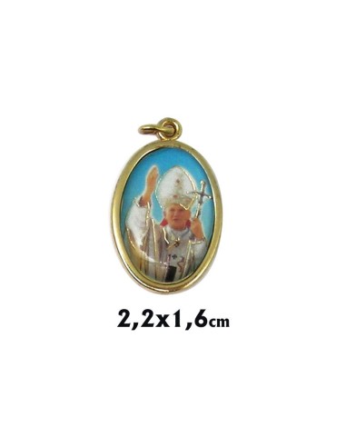 Medalla Metal Dorada Oval Foto Brillo San Judas 22x16mm