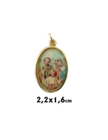 Medalla Metal Dorada Oval Foto Brillo Santo Juan Pablo II 22x16mm