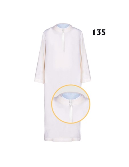 Rosario Cristal liso marron con acabado bronce maria y cruz