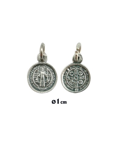 Medalla Metal San Benito Redonda 1cm