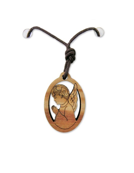 Colgante Infantil 3. 5x2 CM Angel De La Guarda Rosa En Blister