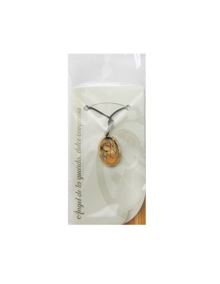 Colgante Infantil 3. 5x2 CM Angel De La Guarda Rosa En Blister