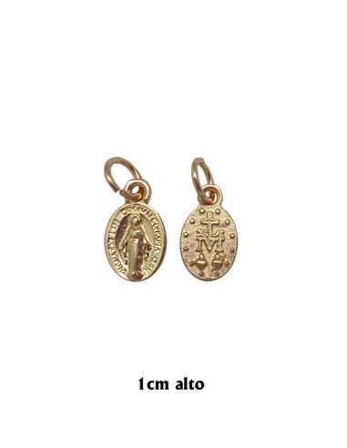 Medalla Virgen Milagrosa 10mm metal dorada