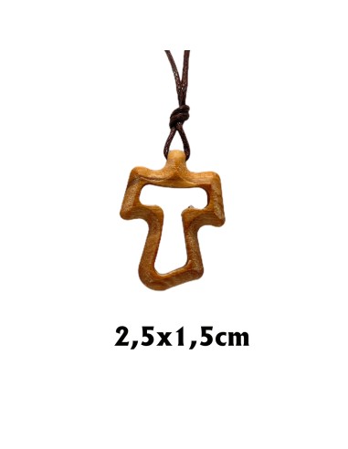 Cruz Tau Madera Olivo 2. 5X 1. 5 Cm...