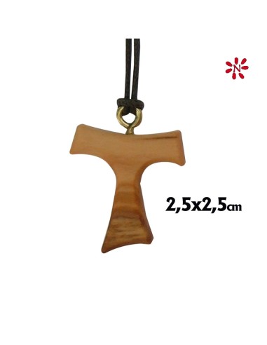 Tau Madera Olivo 2. 5X2. 5Cm Con Cordon