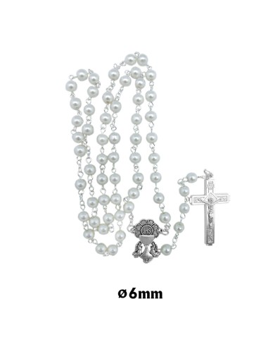 Rosario Cristal Imitacion Perla 6mm...