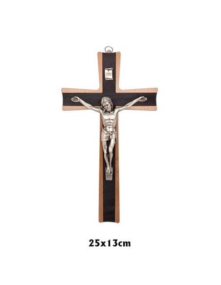 Cruz Madera Pintada Bautizo 3X3cm En Blister Con Tarjeta