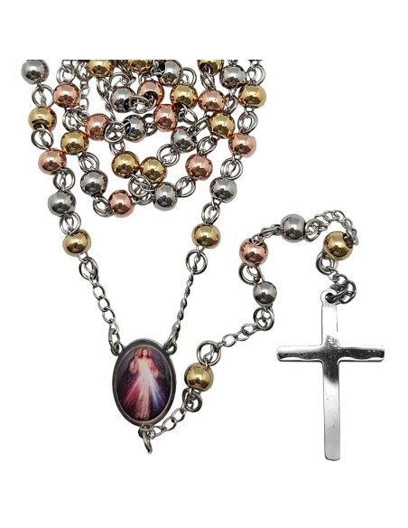 Rosario Acero Grande Tricolor personalizable