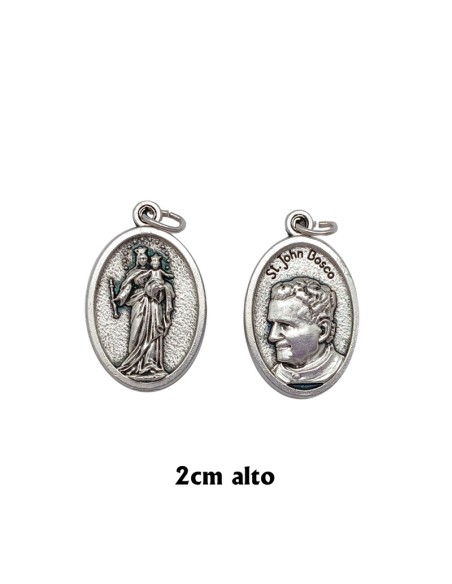 Medallon San Benito 13cm Metal Con Esmalte Y Base Suelta En Caja