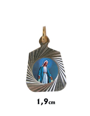 Medalla Virgen Milagrosa 10mm metal plateada
