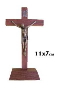 Crucifijo Madera Base 11Cm...