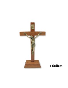 Crucifijo Madera Base 16Cm...