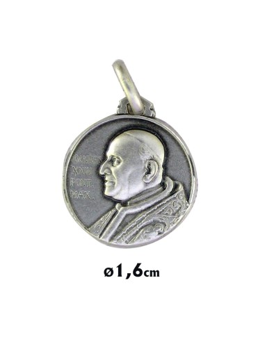 Medalla Plata Dorada Alfa Y Omega Pequezzzzza 15x15mm