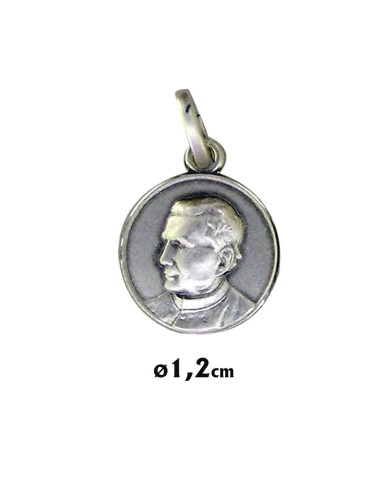 Medalla Plata Irregular 22x15mm Rostro De Jesus Con Cruz En El Fondo