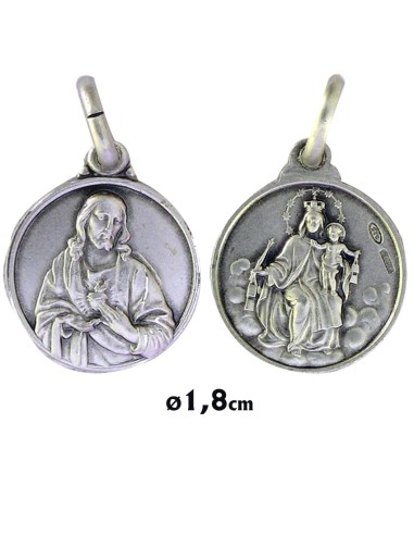 Medalla Plata 18mm Papa Juan Pablo II