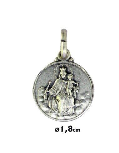 Medalla Plata 14mm Virgen Perpetuo Socorro