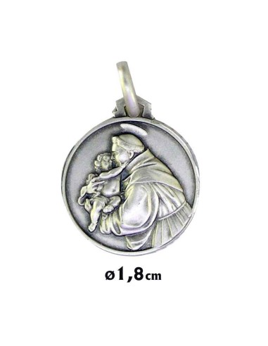 Medalla Plata 14mm Virgen Del Carmen