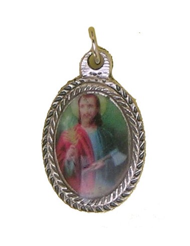 Medalla Metal Trenzada Oval 18x13mm...