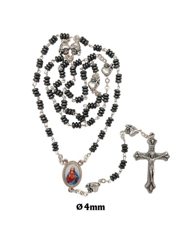 Rosario hematites grano 3 discos...