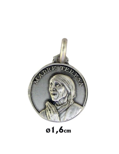Medalla Plata 16mm Virgen Milagrosa