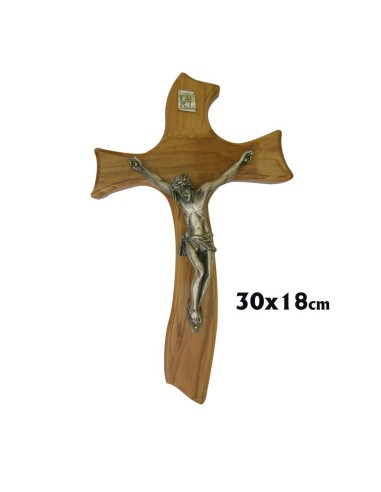 Crucifijo Madera Olivo 30Cm Irregular...