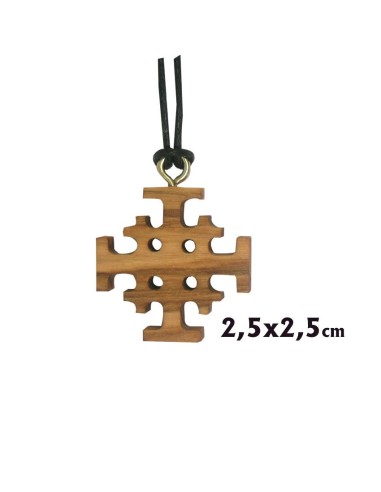 Cruz Madera Olivo Jerusalen 25Mm