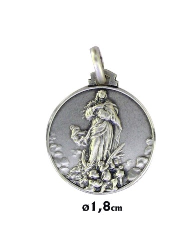 Medalla Plata 18mm Virgen Purisima...