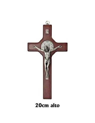 Crucifijo San Benito 20Cm Madera...