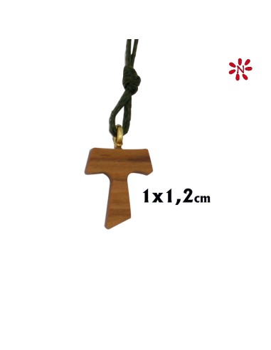 Tau Madera Olivo 1. 2X1cm Con Cordon...