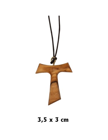 Tau Madera Olivo 3.5x3cm Cordon